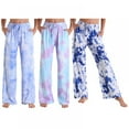 thumbnail image 7 of Newway Womens Sweatpants Wide Leg Pants Homewear Pajamas Tie-dyed Sleep Bottoms Nightwear Trousers Drawstring Elastic Waist Workout Joggers Pants with Pockets, 7 of 7
