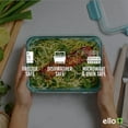 thumbnail image 2 of 3.4 Cup Meal Prep Sets 10Pc, 5 Pack Set- Glass Food Storage Container with Silicone Boot and Airtight BPA-Free Plastic Lids, Dishwasher, Microwave, and Freezer Safe, Garden Goals, 2 of 5