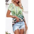 thumbnail image 4 of KISSMODA Womens Short Sleeve Shirts Floral Summer Tops Ladies Tunic Tops Loose Fit Tunics, 4 of 5