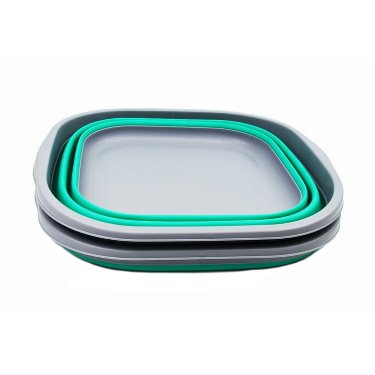 SAMMART 10L (2.6 Gallons) Collapsible Tub - Foldable Dish Tub - Portable  Washing Basin - Space Saving Plastic Washtub 
