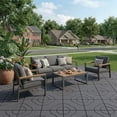 thumbnail image 3 of 44Pack Waterproof Interlocking Deck Tiles,(12pcs Edge strips+4pcs Corners) 12"x12" Plastic Patio Tiles | for Indoor Outdoor Use, Patio Floor Decking Tiles for Garden Lawn Porch Poolside Balcony, 3 of 10