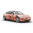 thumbnail image 6 of Rwraps Orange Camouflage Soda Shrapnel Matte Vinyl Film Wrap 59in x 21ft Vinyl Vehicle Car Film, 6 of 9