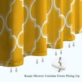thumbnail image 6 of Yellow Geometric Quatrefoil Pattern Shower Curtain 36"x72" ,Bathroom Decorative Shower Curtains Set with 12 Hooks,Modern Waterproof Washable Shower Curtain, 6 of 6