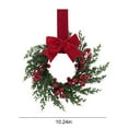 thumbnail image 2 of Yucurem Mini Christmas Wreaths for Kitchen Cabinet, 10 Inch Small Christmas Hanging Artificial Garlands with Ribbon for Front Door Window Door Fireplace Decor, 2 of 8