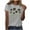 C04, variant on Women's Casual Print Pullover Shirt Round Neck Short Sleeve Blouse Under $5