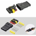 thumbnail image 3 of 9 Kit Professional 4 Pin Car Electrical Wire Waterproof Connector Terminal Plug Socket Set, for Boat Truck Auto Scooter Motorcycle, 3 of 5