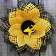 thumbnail image 5 of Sunflower Wreath for Front Door, 16 Inch Rustic Burlap Garland with Bees, Yellow Sunflower Wall Hanging for Outdoor Welcome Sign, Spring Summer Autumn Festival Home Decor, 5 of 9