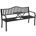 thumbnail image 2 of Costway Patio Garden Bench Steel Frame Adjustable Center Table Outdoor Porch Loveseats, 2 of 10