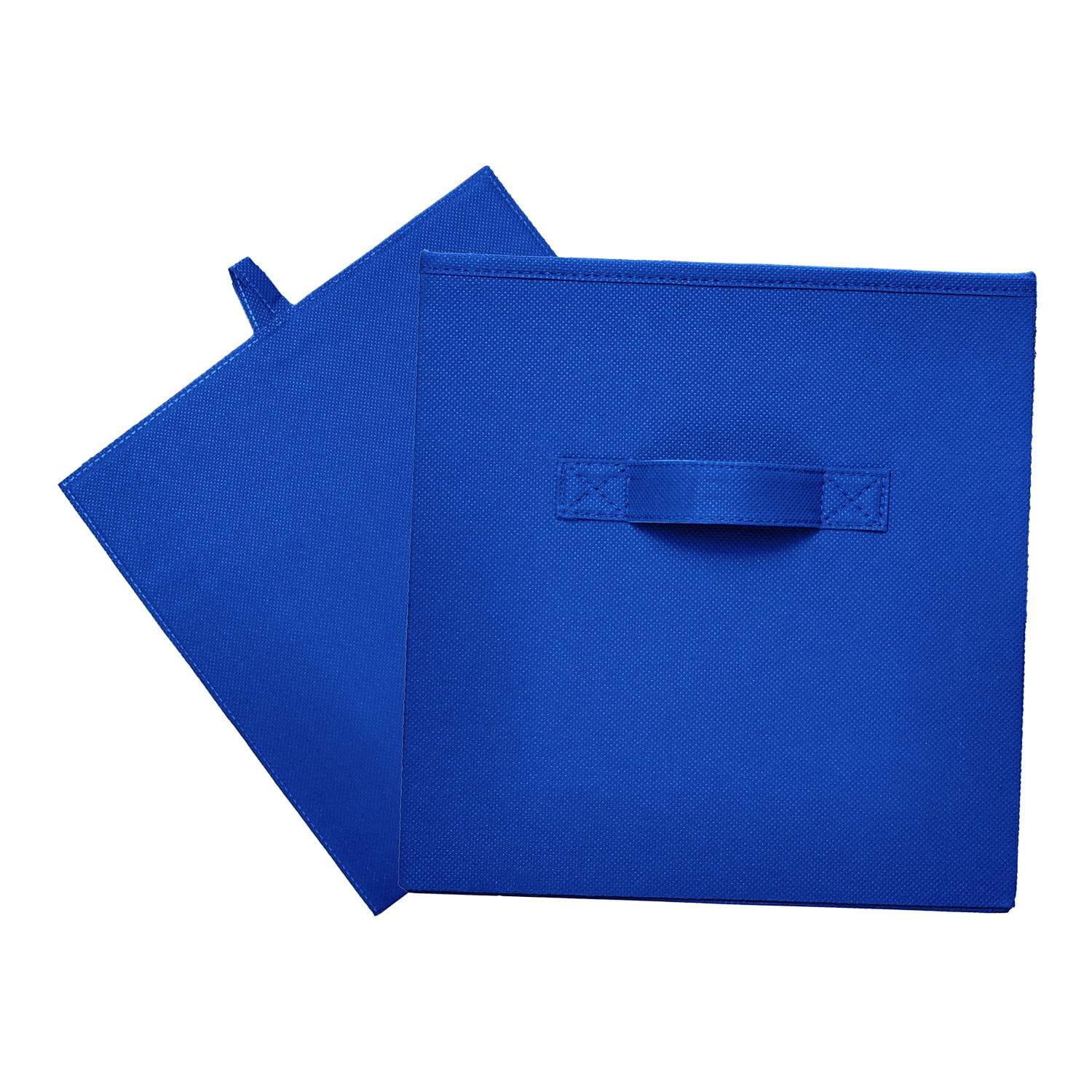 Mainstays Collegiate Collapsible Fabric Bins 10.5X10.5, Royal Spice, 4 Pack
