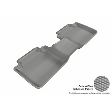 Accord Vis Carbon Fiber Hood 3D MAXpider 2013-2017 Honda Accord Sedan Second Row All Weather Floor Liner in Gray with Carbon Fiber Look ()