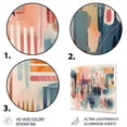 thumbnail image 3 of Designart "Artistic Expressions Orange and Blue III" Modern Geometric Metal Wall Art, 3 of 5