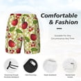 thumbnail image 4 of Kdxio Cherries And Ladybirds Print Men'S Swim Trunks With Compression Liner 7 Inch Inseam Quick Dry Swim Shorts, 4 of 7