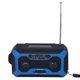 thumbnail image 5 of Manivela de emergencia Radio meteorológica AM/AM Indicador de batería de conmutación Linterna Banco de energía solar para acampar al aire libre Versión azul de EE. UU., 5 of 5