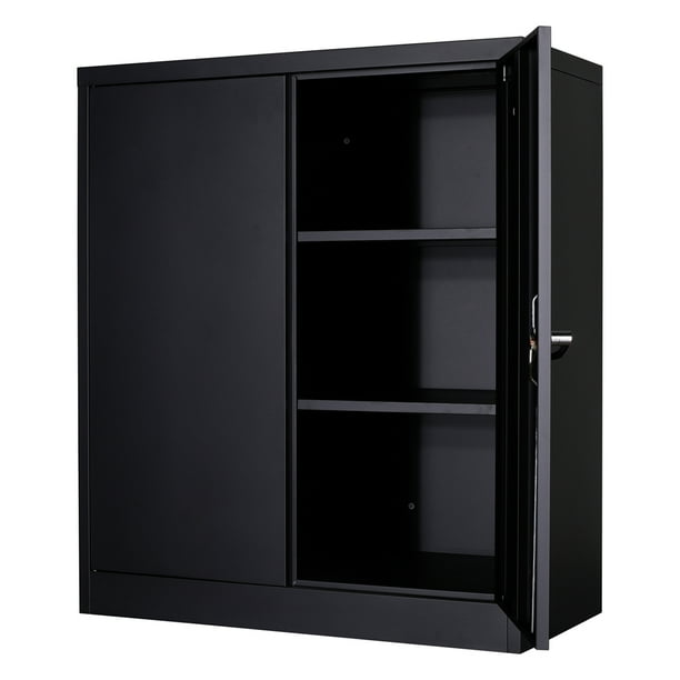 GREATMEET Metal Storage with 2 Adjustable Shelves, Steel File