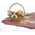 thumbnail image 4 of Puppy Flower Basket Trinket Boxes Hinged Rhinestones Jeweled Painted Enameled Collectible Dog Animal Figurine Jewelry Holder Box, 4 of 4