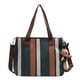 thumbnail image 5 of Bolso de lona a rayas para mujer, moderno bolso de mano para ir al trabajo, bandolera de hombro, tipo momia, 5 of 6