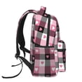 thumbnail image 3 of Gaeub Heart Plaid Ergonomic Lightweight Laptop Backpack - Multiple Pockets for School, Work, Travel, Outdoor Activities -One Size, 3 of 5