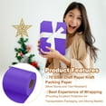 thumbnail image 3 of Uxcell 1 pack Wrapping Paper, Craft Paper Packing Paper 15" x 800"(66') Violet Blue, 3 of 7