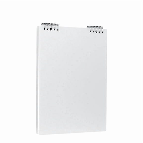 Top Spiral A5 Notebook Loose Leaf Lined Pages Refillable Writing Notepad For Office Documentation And Journal Work (White)