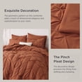 thumbnail image 3 of Juego de edredón Bedsure Queen Burnt Orange con 7 piezas, 3 of 7
