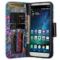 thumbnail image 4 of LG Aristo Case, LG K8 2017 Wallet Case, Pu Leather Wrist Strap Magnetic Fold[Kickstand] Wallet Case with ID & Credit Card Slots for LG Aristo/K8 2017 - Rainbow Flower, 4 of 4