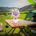 thumbnail image 6 of Diceymbol Mini Portable Fan, Powerful Handheld Fan, Conveniently 3 Speed Personal Small Desk Fan with Base, Lightweight Makeup USB Rechargeable Fan for Stylish Girl Travel Indoor Outdoor, 6 of 7
