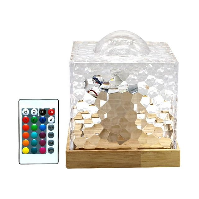 Lámpara de mesa con forma de onda de agua, luz nocturna ambiental USB para oficina, fiesta, sala de estar 16 colores