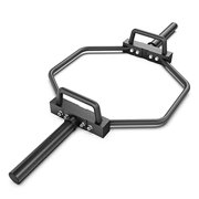 Synergee 20kg and 25kg Chrome or Black Olympic Hex Barbell Trap Bar with Rotating, Flat or Raised Handles for Squats, Deadlifts, Shrugs.