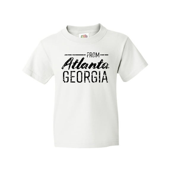 Inktastic From Atlanta Georgia in Black Distressed Text Youth T-Shirt