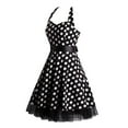 thumbnail image 3 of Drses Sleeveless Dress for Women Summer Fashion Casual V-Neck Patchwork Mesh Polka Print Dress Sleeveless Women Women's Dress Dresses Sundress for Women 2024, 3 of 4