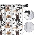thumbnail image 4 of Blackout Kids Curtains,French Bulldog Footprint Childrens Insulated Curtains Set Of 2,Bedroom Essentials,Toddler Room Decor 52x63in(132x160cm), 4 of 4