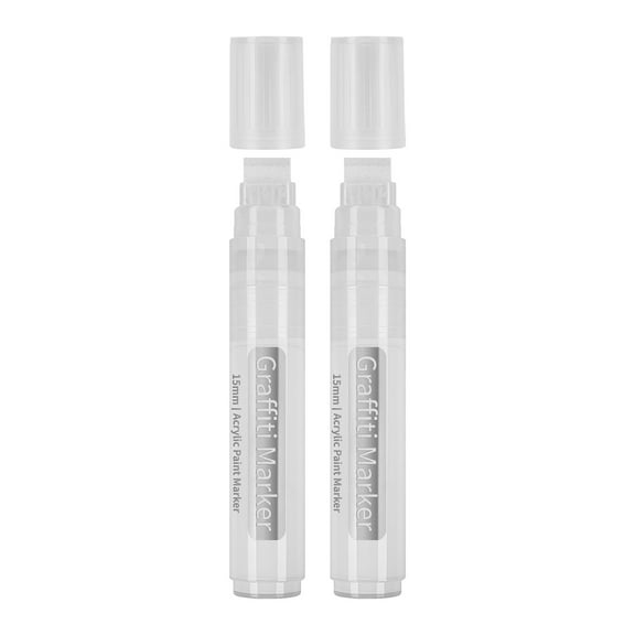 2pcs Graffiti Marker 15mm Wide Tip Large Acrylic Pens for Drawing Crafting Writing and Drawing