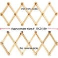 thumbnail image 2 of 2 Pack Wood Expandable Peg Rack, Multi-Purpose Accordion Wall Hangers with 13 Hooks for Hats, Coat, Mugs, Scarf, Jewelry Storage, 2 of 8
