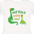 thumbnail image 4 of Inktastic My Nana Loves Me Grandson Boys Long Sleeve Baby Bodysuit, 4 of 5