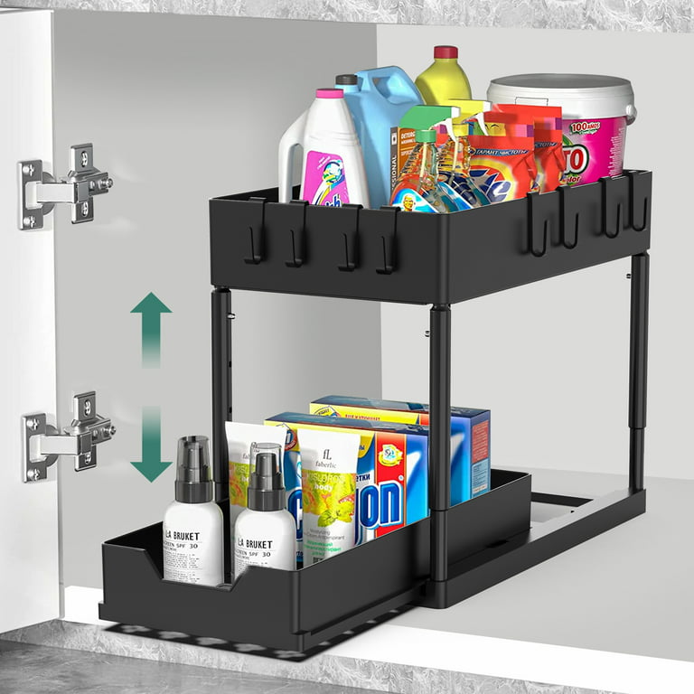 COCOBELA Under Sink Organizers and Storage Adjustable Height, 2