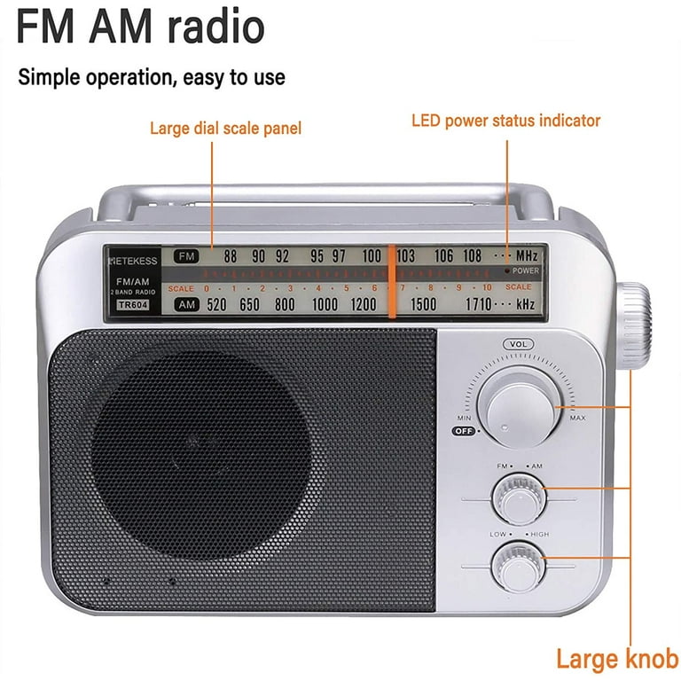 Retekess TR604 Small Operated AM FM Portable Radio with Best Retekess TR604 Small Operated AM FM Portable Radio with Best