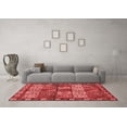 thumbnail image 3 of Ahgly Company Indoor Round Abstract Red Modern Area Rugs, 8' Round, 3 of 4