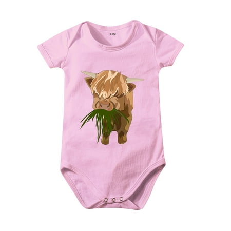 

Summer Solid Color Cartoon Print Of Bull Head Short Sleeved T Shirt Boys and Girls Crawl Clothes 0 To 24 Months Kids Baby Girl Outfits with Leg Warmers 2t Toddler Girl Clothes Christmas Toddler Outfit