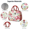 thumbnail image 4 of Lunch Bag Lunch Box for Women Reusable Insulated Lunch Cooler Bags,Large Capacity for Work Travel Picnic,Water-Resistant Pioneer Colorful Floral Lunch Tote Bag Gifts for Woman Mom Red, 4 of 6