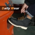 thumbnail image 6 of SAFETY LOONG Moc Toe Work Boots for Men Soft Toe Comfortable Full-Grain Leather 6" Non Slip and Water Resistant Safety Ankle Workboots Black 9, 6 of 10