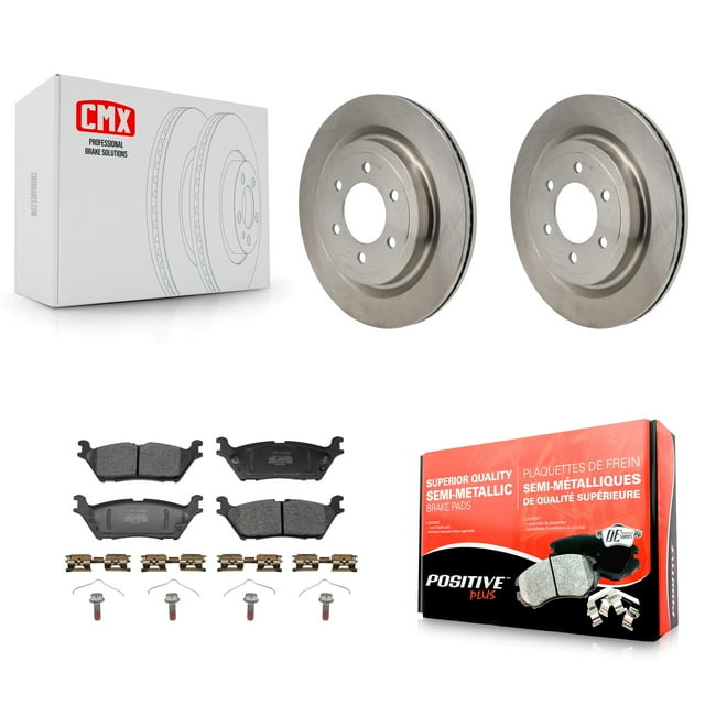 Transit Auto Rear Disc Brake Rotors and Semi-Metallic Pads Kit for Car Ford F-150 Lightning K8F-104304