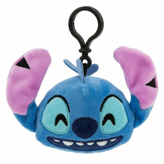 Disney Store Stitch Emoji Plush Backpack Clip 4'' Toy Accessory Lilo and Stitch