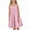 Pink, variant on BRGZLK Girls Summer Dresses, Cute Solid Color Round Neck Sleeveless Waist Cinched Stretchy Dresses A-Line School Recital Dress Black 7-8 years