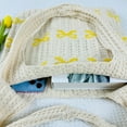 thumbnail image 5 of Yucurem Women Crochet Shoulder Bag Bow Pattern Knitted Tote Bag For Shopping (Yellow) Personalized knitted bag (Yellow), 5 of 6