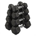 thumbnail image 4 of JoanKaren 100lbs Hex Dumbbell Set of 8,Pair of 5,10,15,20LBs,Rubber Encased Coating&Textured Carbon Steel Handle,Anti-Roll Weights for Home Gym Strength Training, 4 of 8