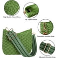 thumbnail image 3 of Kukuzhu Women Straw Small Crossbody Bag Handmade Woven Shoulder Handbag Summer Beach Purse with Guitar Strap, 3 of 7