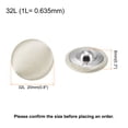 thumbnail image 2 of Uxcell 10 piezas 32L botón de tela cubierto de 20 mm redondo de metal para trajes, vestidos y blusas, beige, 2 of 6