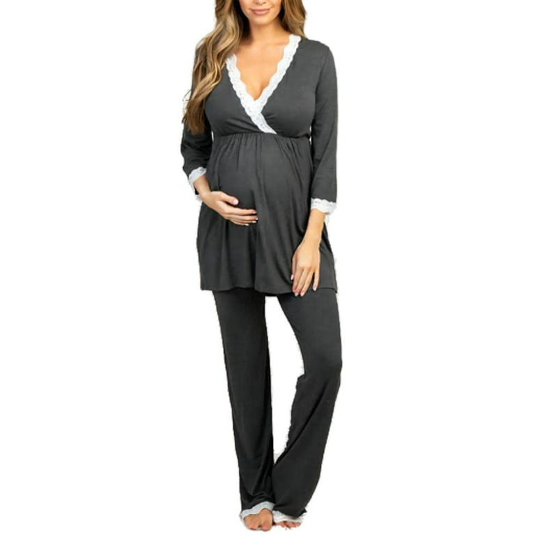 Loungewear Pyjamas, Maternity & Nursing Special - grey