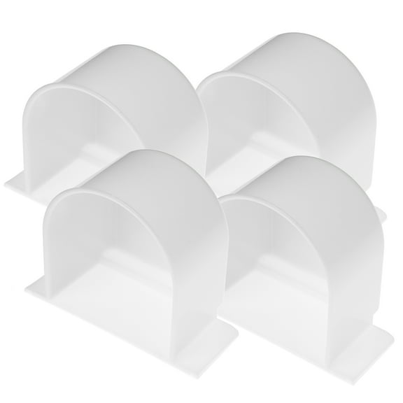 IDEANATEGRATE 4Pcs White Plastic Bird Cage Feeder Bowls For Parakeet Water