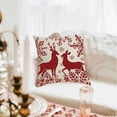 thumbnail image 6 of Btomtd 17.7x17.7 in Red White Snowflake Deer Christmas Pillow Cover Decorative Throw Pillowcase Cushion Cases for Home Sofa Couch Bed Car Xmas Decor, Red-C, 6 of 6